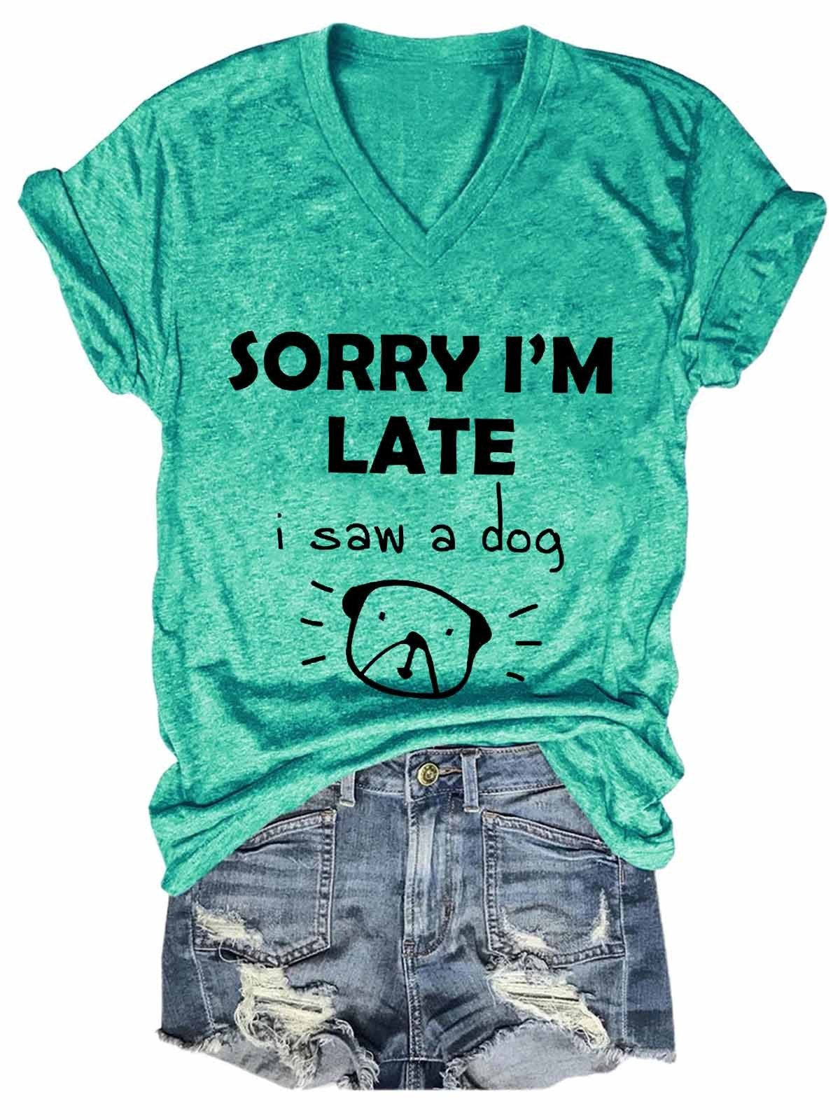 Women's Dog Statement V-Neck Tee